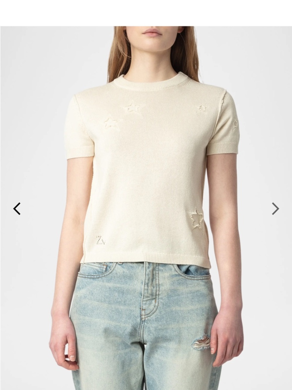 Zadig & Voltaire Bully Stars Short Sleeve Sweater